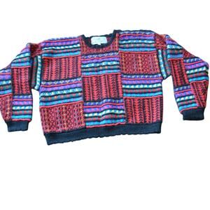 The Peruvian Connection Handmade Sweater Red Petite